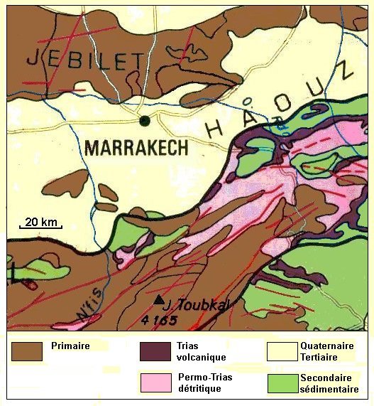 carte géologique simplifiée