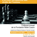 Colloque des Amis de la Fondation René Cassin « La pratique des opinions séparés à la Cour européenne des droits de l’Homme »