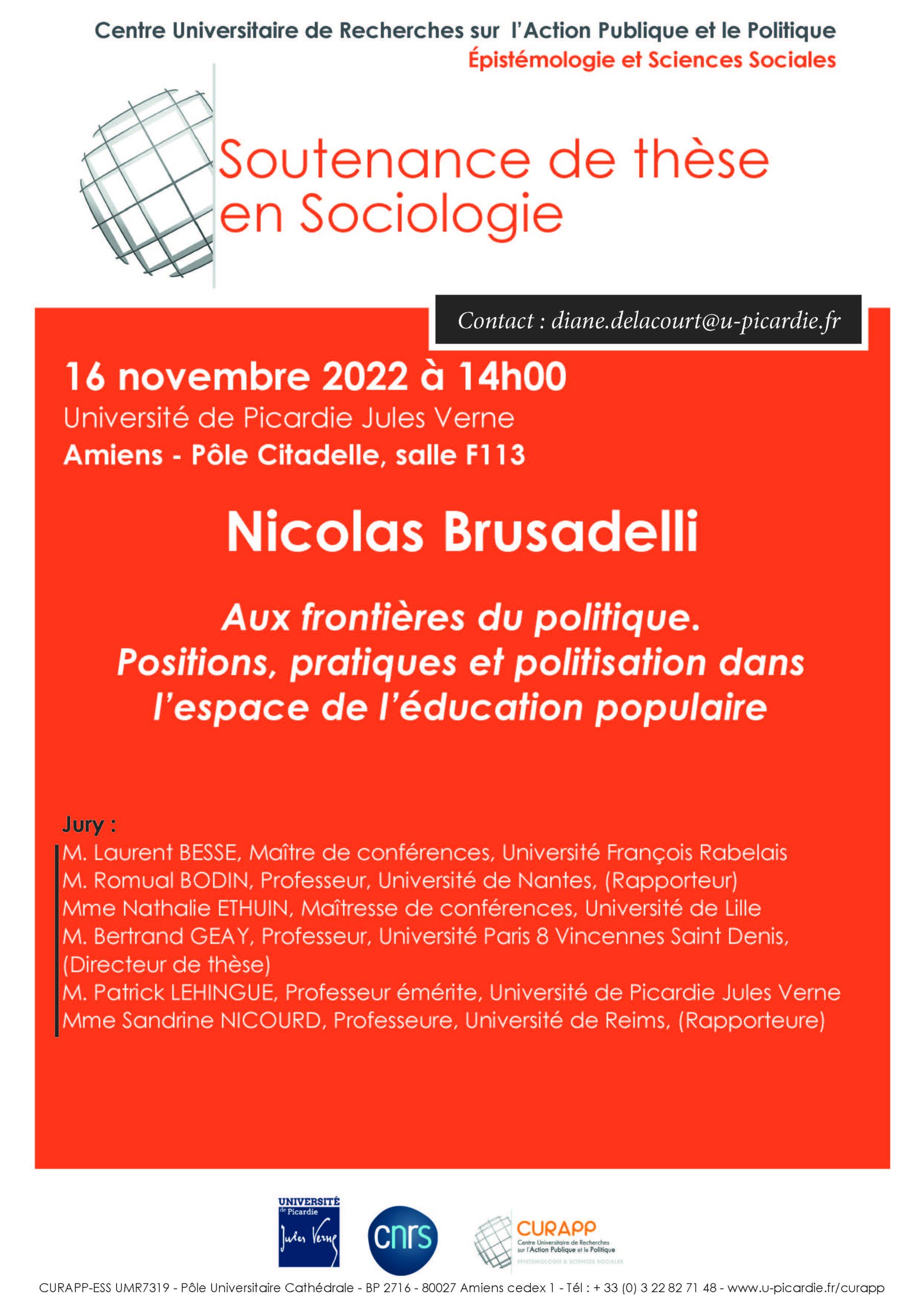 Soutenance Nicolas BRUSADELLI