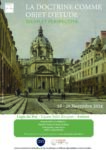 Colloque "La doctrine comme objet d'étude"