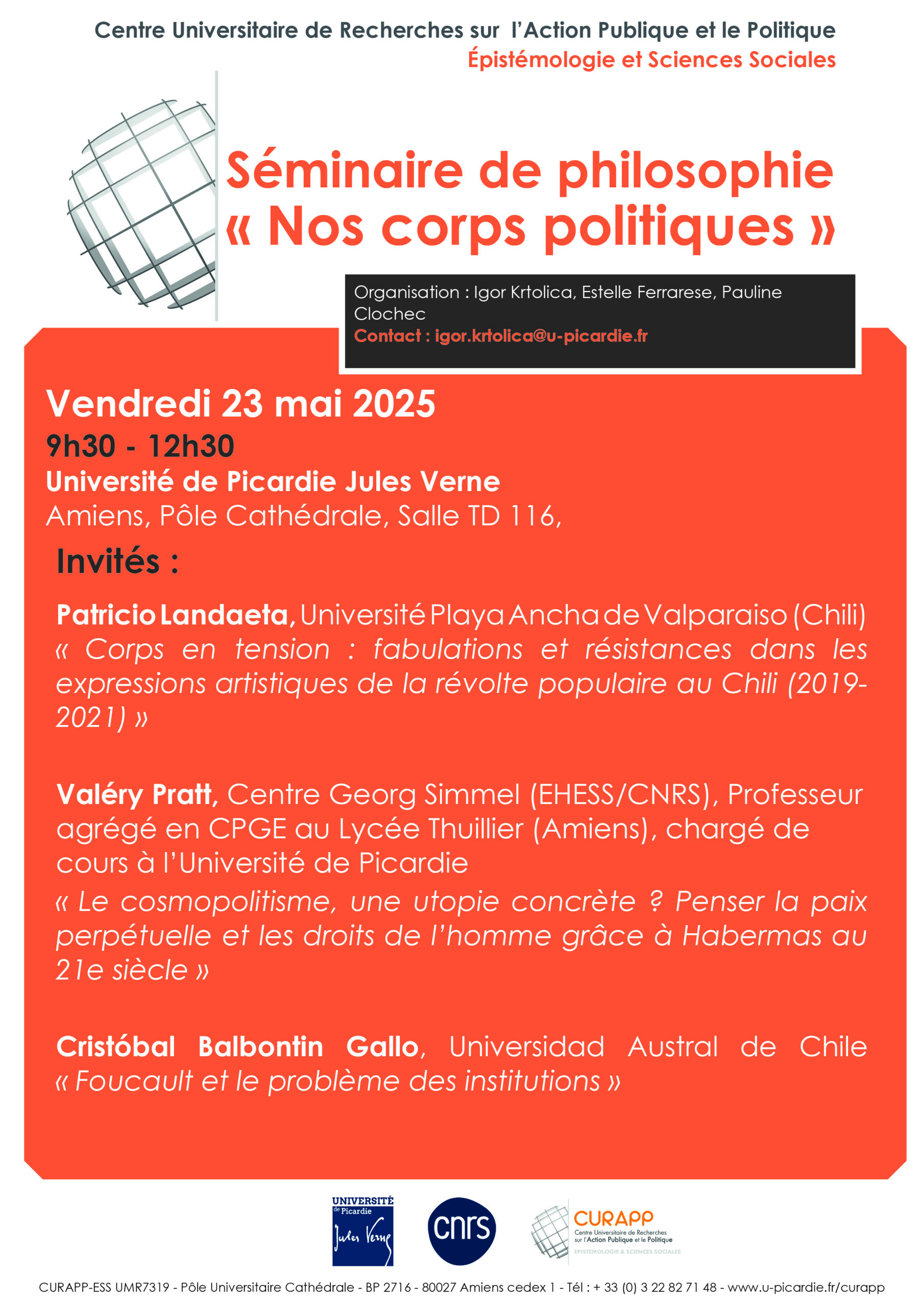 Séminaire de philosophie « Nos corps politiques »