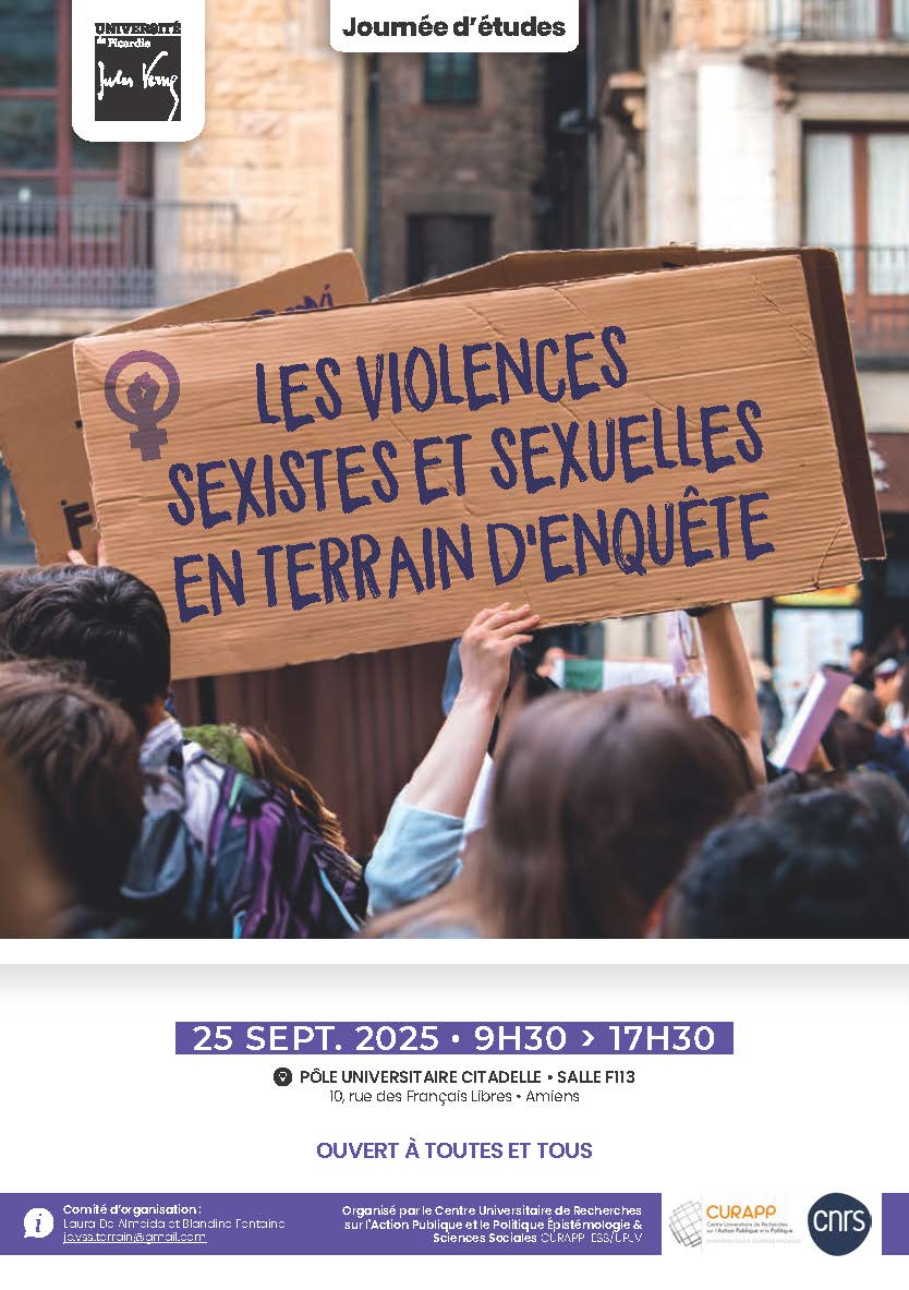 journée d'étude « Les violences sexistes et sexuelles en terrain d'enquête »