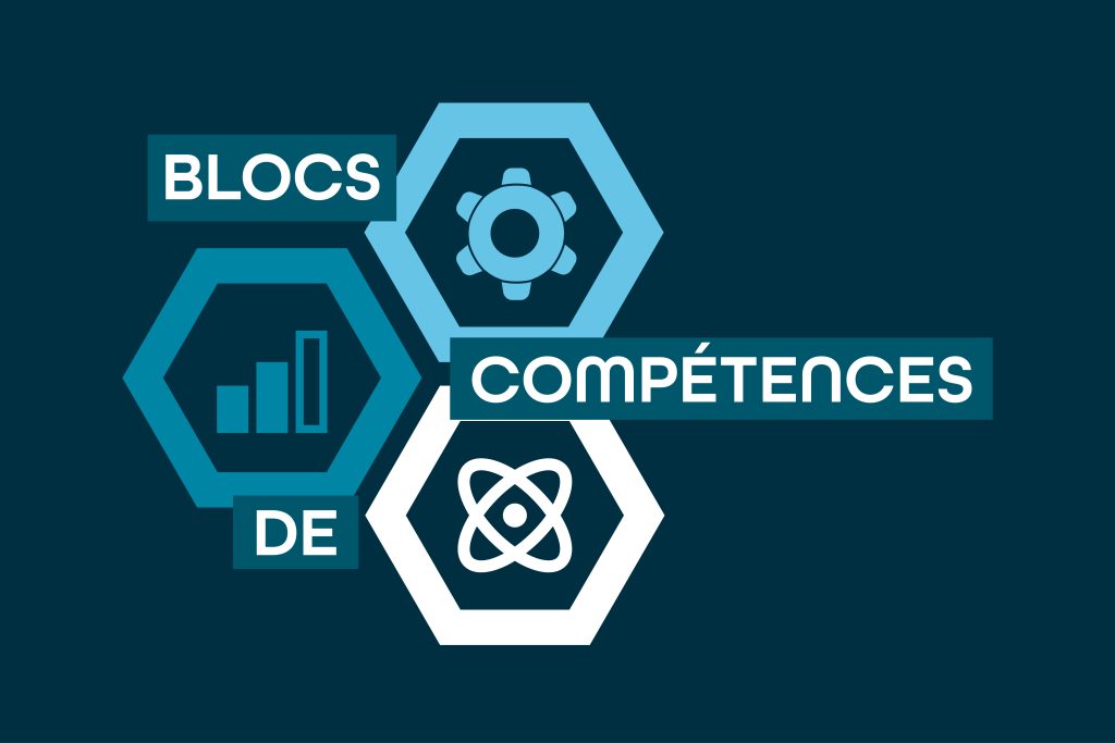Icônes représentant la recherche, une roue dentée et un graphique.