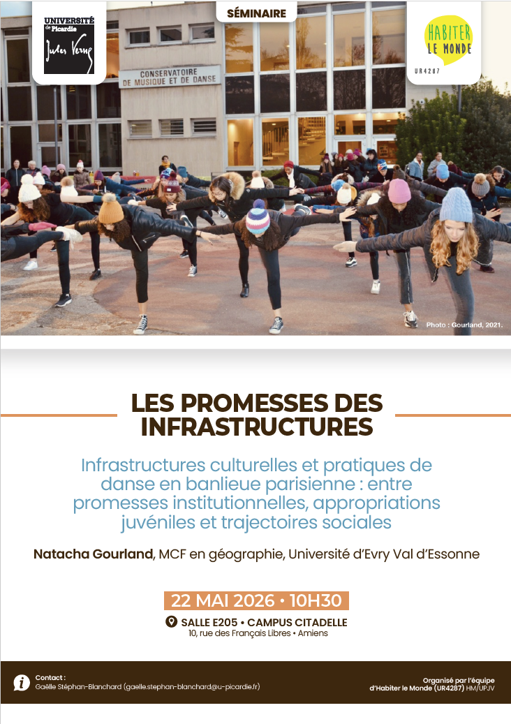 "Infrastructures culturelles et pratiques de danse en banlieue parisienne", Natacha Gourland (Université d'Evry)