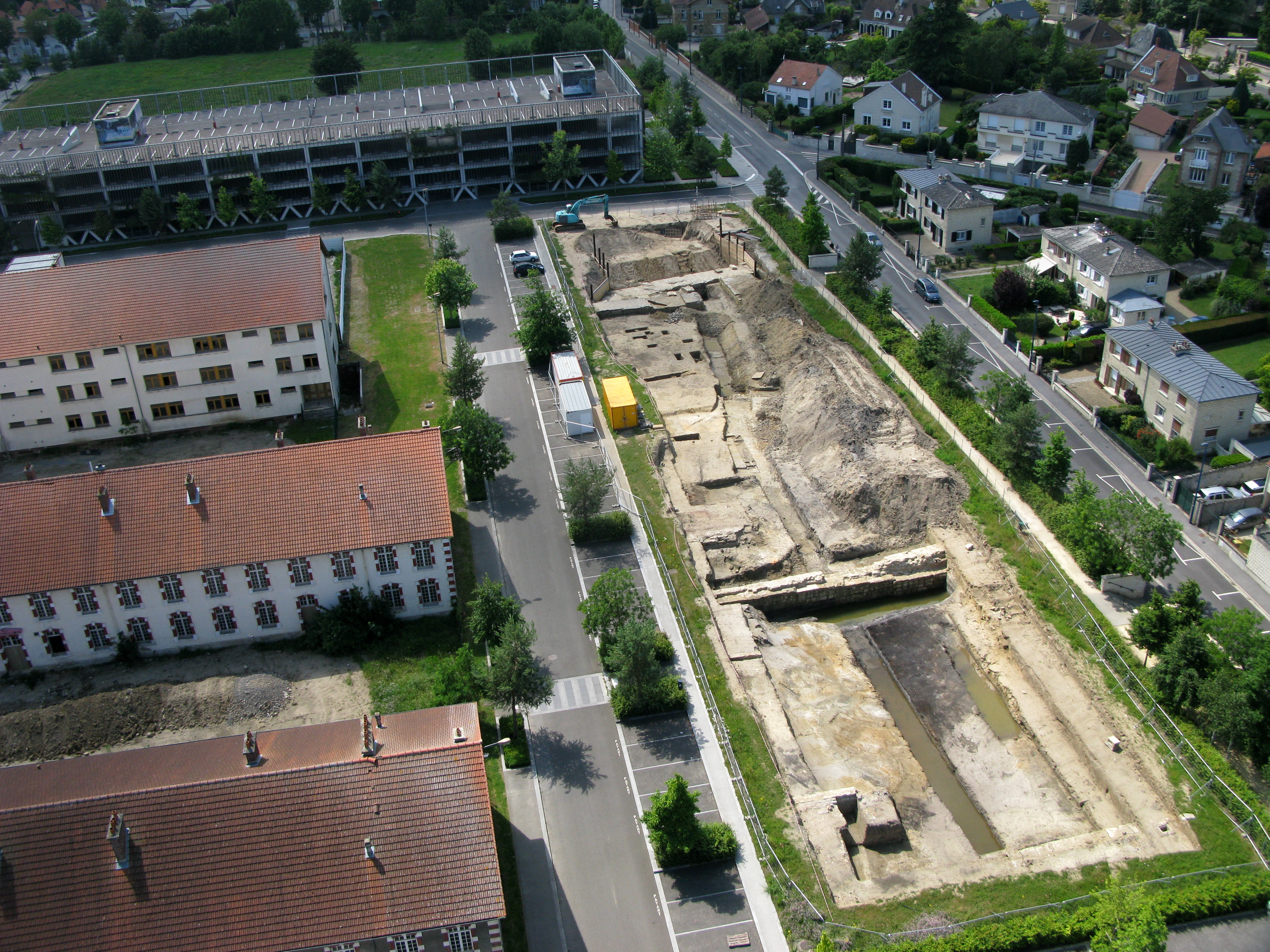 Vue aérienne du chantier de Soissons