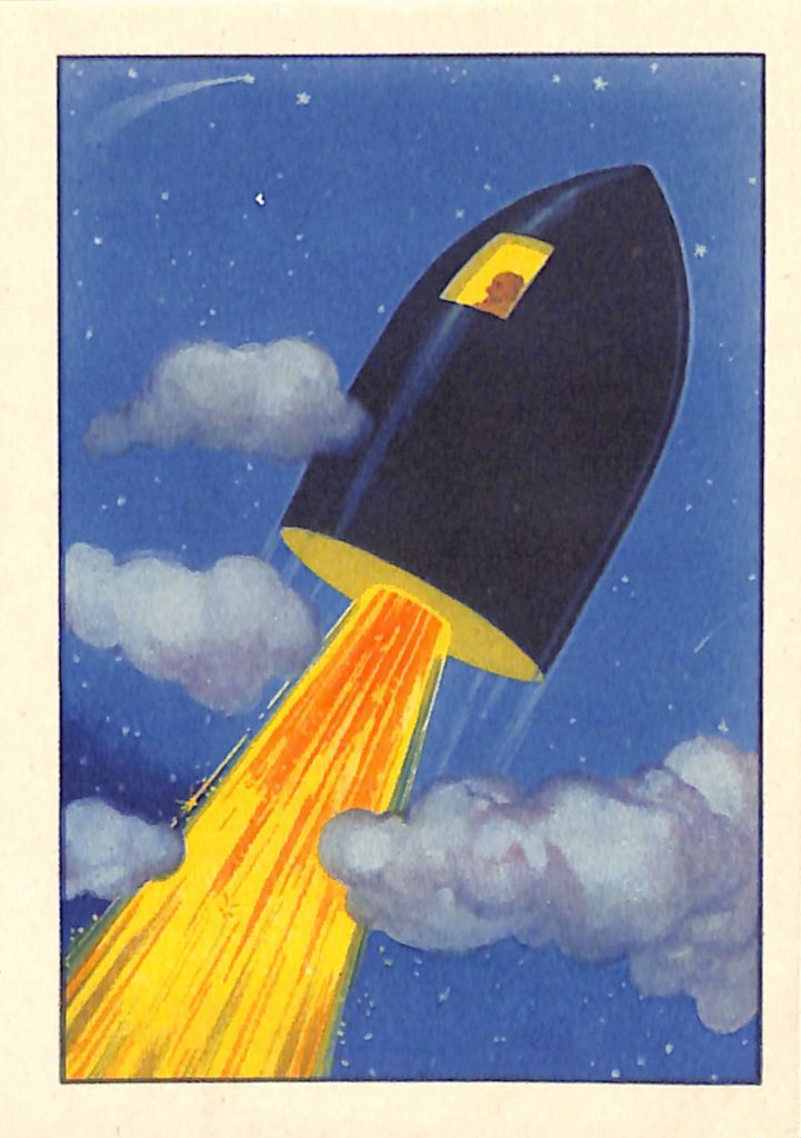 Chromos chocolat De le Terre à la lune