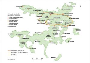 Cartes des maisons forestières en forêt de Retz (Aisne)