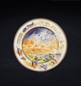 Assiette « Le Tour du monde en 80 jours » collection Millennium