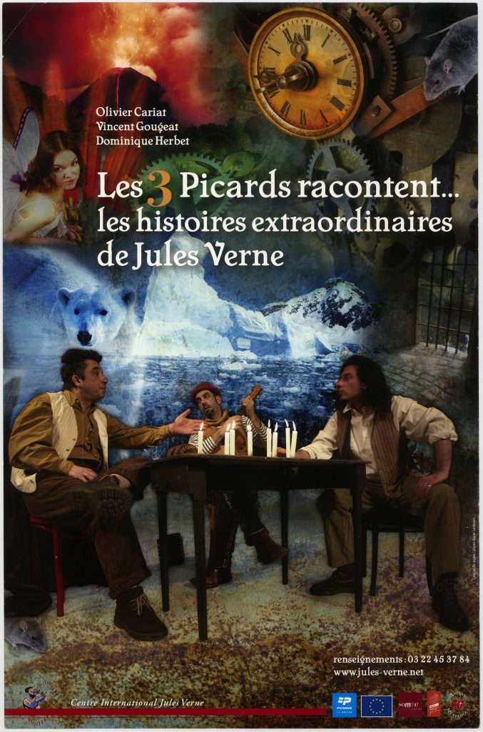 Affiche du spectacle : Les 3 Picards racontent... les histoires extraordinaires de Jules Verne