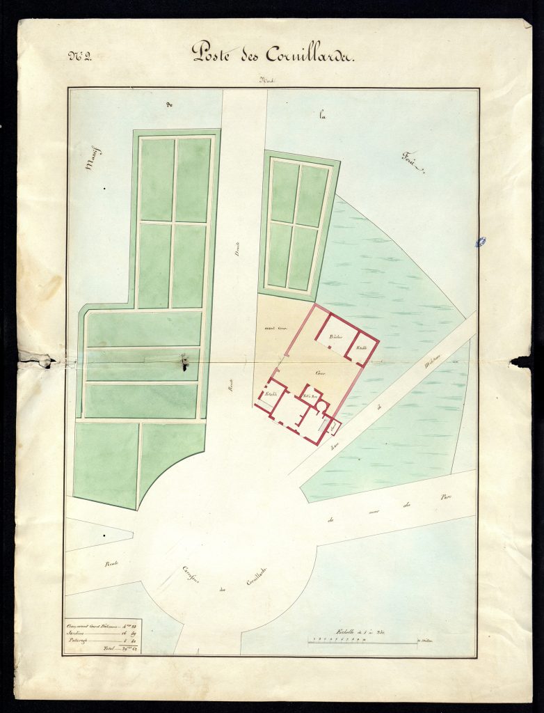 Plan du poste des Cornillards (AD de l'Aisne)