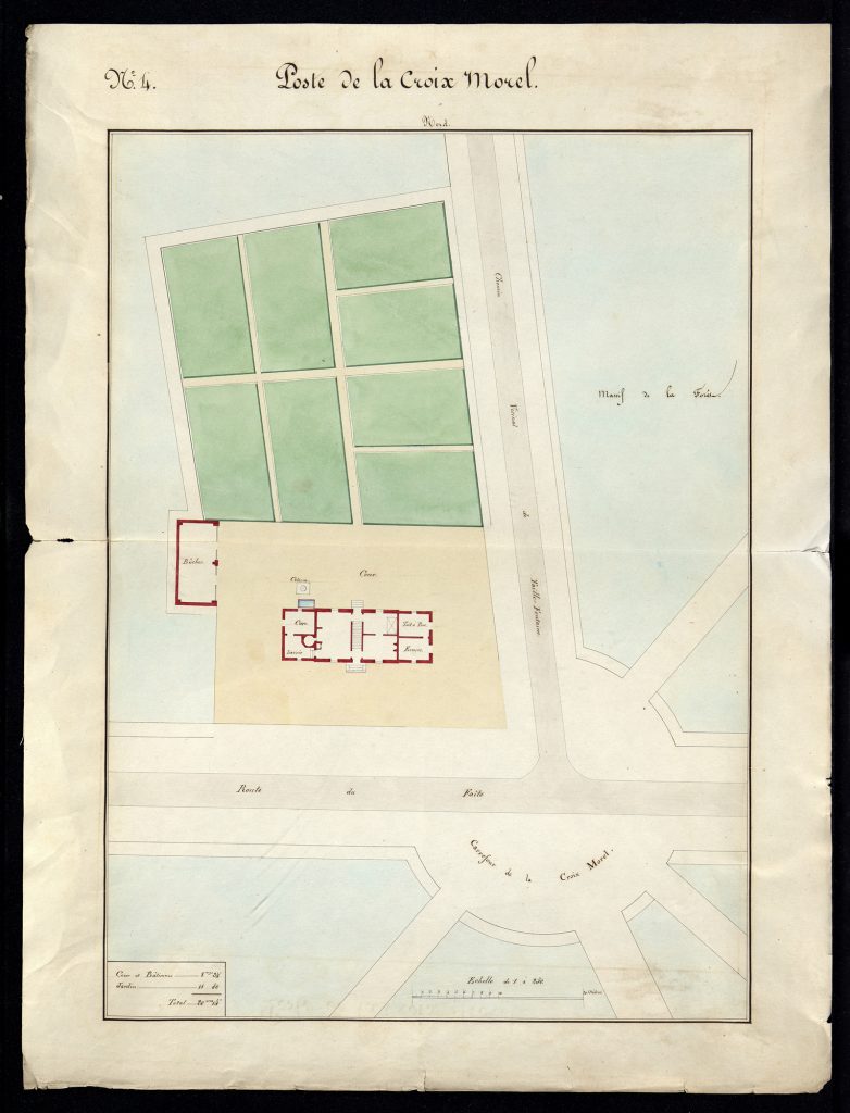 Plan du poste de la Croix Morel (AD de l'Aisne)