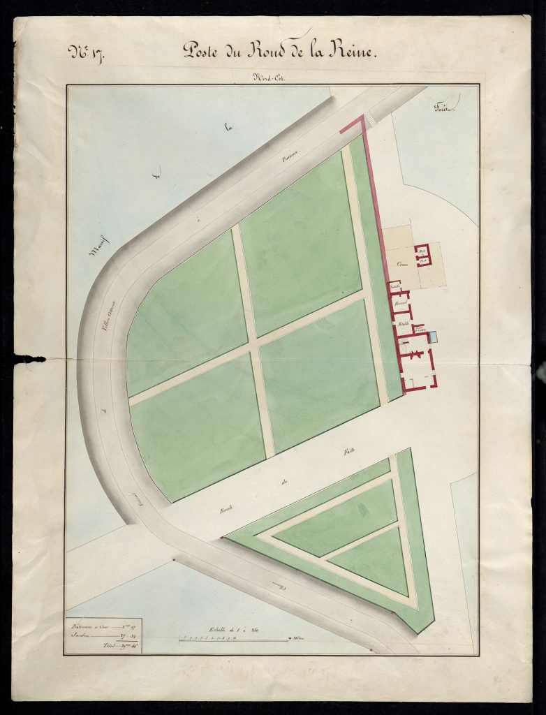 Plan du poste du Rond de la Reine (AD de l'Aisne)