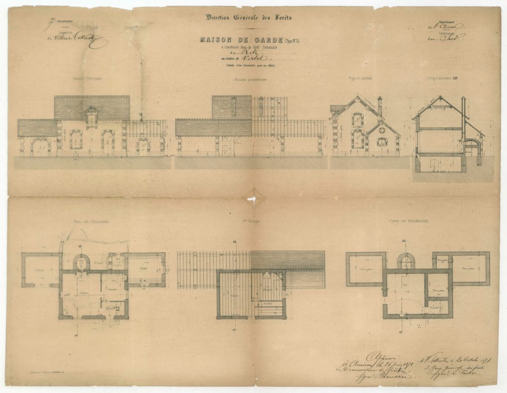 Élévation de la Maison forestière du Virlet (Type n°3)