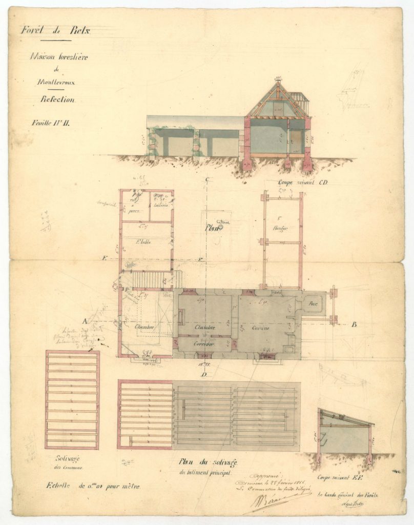 Maison forestière de Montlevroux - réfection (1866) feuille 2