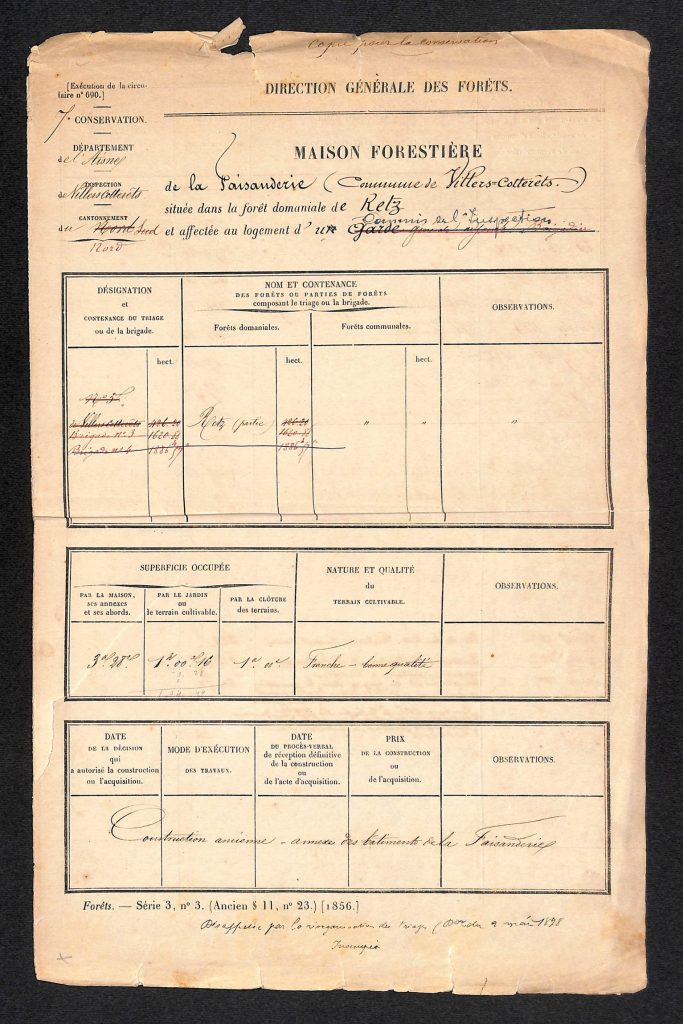 Feuillet signalétique de la maison forestière de la Faisanderie 2
