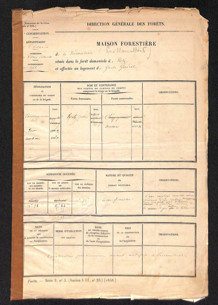 Feuillet signalétique de la maison forestière de la Faisanderie 3
