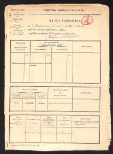 Faisanderie (bureaux de l’inspection) – Feuillet signalétique de la maison forestière