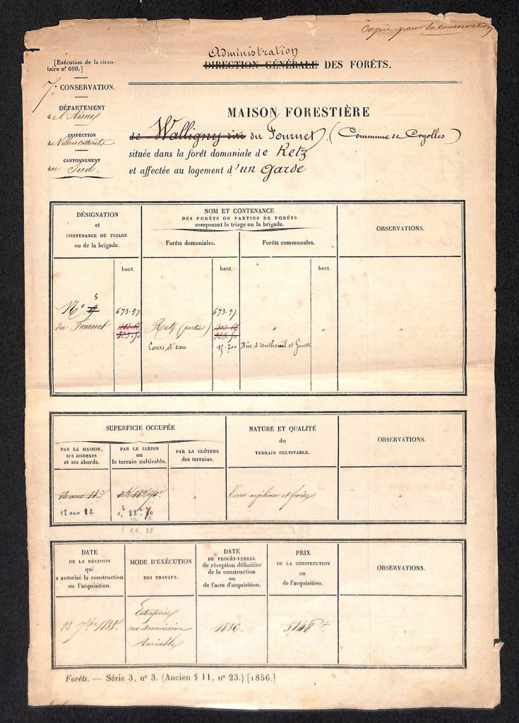 Feuillet signalétique de la maison forestière du Fournet