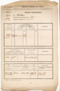 Virlet – Feuillet signalétique de la maison forestière