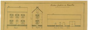 Faverolles – élévations de la maison forestière 1899 [extrait]