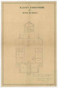 Bois Hariez – plan et dessins de la maison forestière