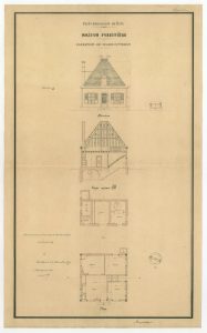 Carrefour de Villers-Cotterêts – plan et dessins de la maison forestière dite aussi de La Lieue