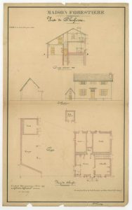Chafosse – plan et dessins de la maison forestière