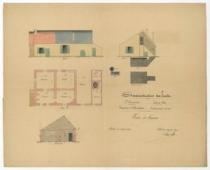 Cresnes – plan et dessins de la maison forestière