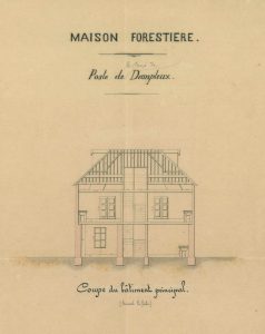 Croix de Dampleux – coupe du bâtiment principal [extrait]