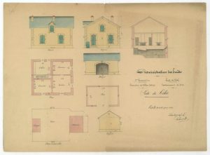 Tillet – plan et dessins de la maison forestière
