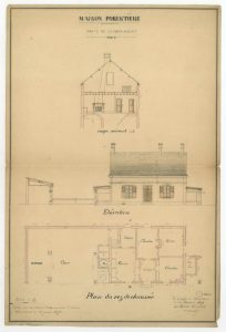 Croix Niguet – plan et dessins de la maison forestière
