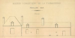 Faisanderie (pavillon sud) – élévations de la maison forestière [extrait]