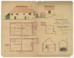 Ramée – plan et dessins de la maison forestière
