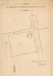 Montagnette – Plan du feuillet signalétique de la maison forestière