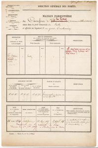 Carrefour de Villers-Cotterêts dit La Lieue – feuillet signalétique de la maison forestière