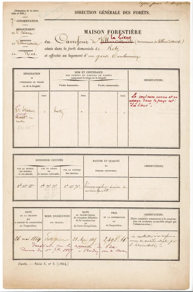 Feuille signalétique maison de la la Lieue 1