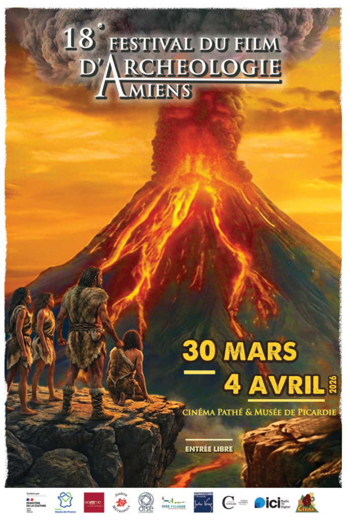 affiche du festival du film d’Archéologie d'Amiens